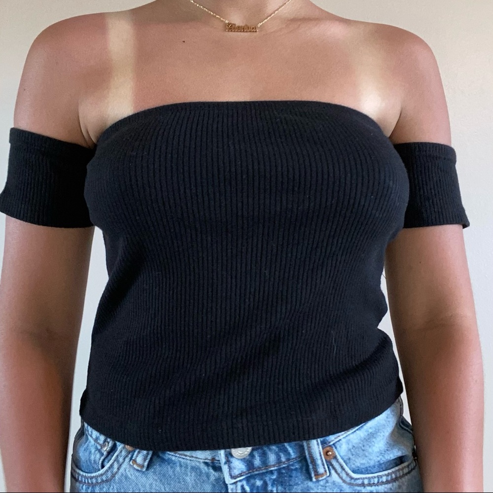 Fashion Nova Black Off Shoulders Top